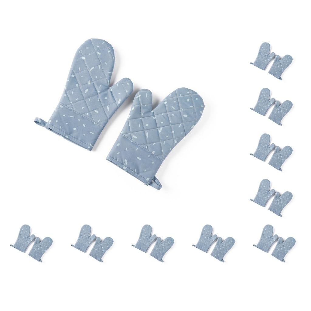 Lot de 10 gants de four à micro-ondes portables multicolores résistants à la chaleur Gants de cuisine pour la cuisine Bleu