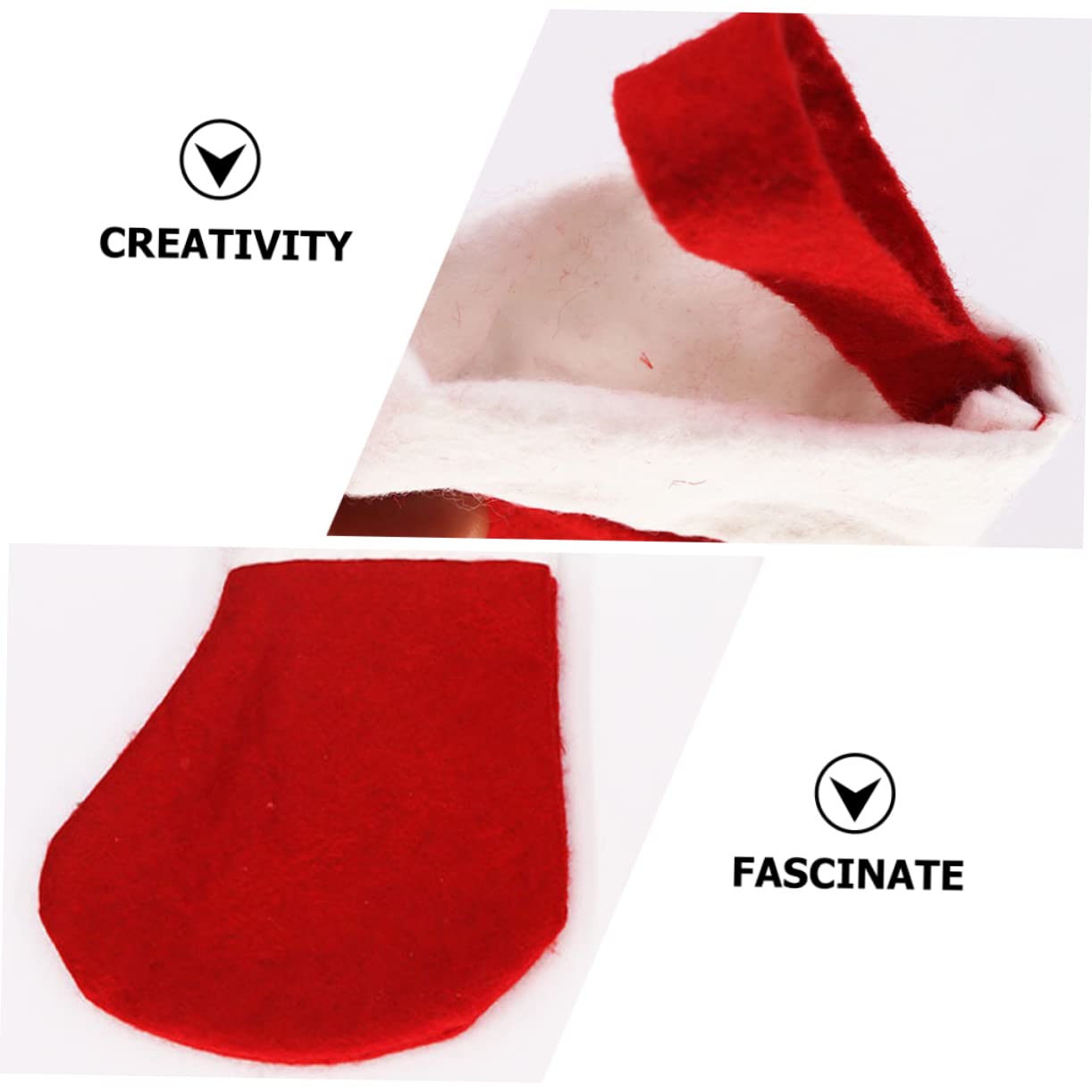 TOPBATHY 80 Piezas Calcetines Navideños Bolsillo De Cubiertos De Navidad Calcetín De Navidad Colgando Decoración Colgante De Calcetín De Fiesta De Navidad Mini Tela No Tejida Rojo