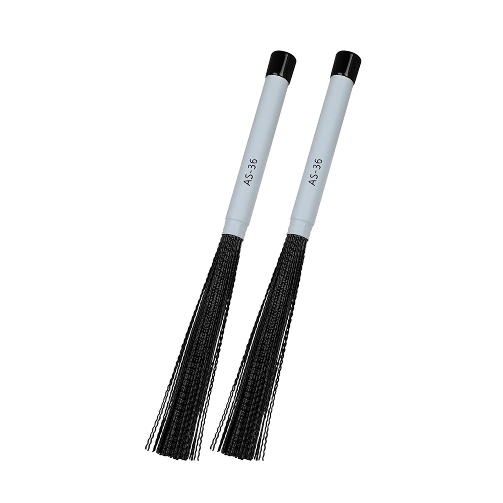 QIEIEI 1Pair Rods Drum Brushes with Comfortable Handle Percussion Drum Brushes Dowels Nylon Drum Sticks Brush Smooth Grip
