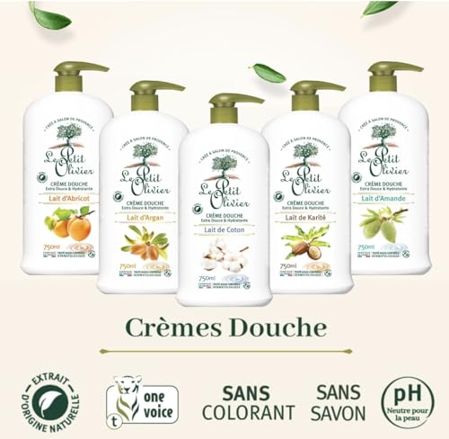 Le petit olivier crème douche extra douce lait de coton 750ml - vue 6