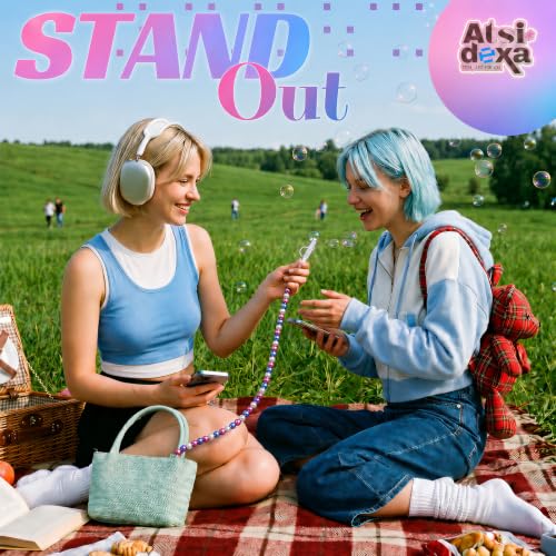 Image of 4-in-1 Beaded Charging Cable, MFi Certified, Works with CarPlay, 3.3FT 60W Fast Charger Cord for iPhone 17 /16 /15 /14 /13 /12 /11, iPad, Samsung, Android and More (Berry Galaxy)