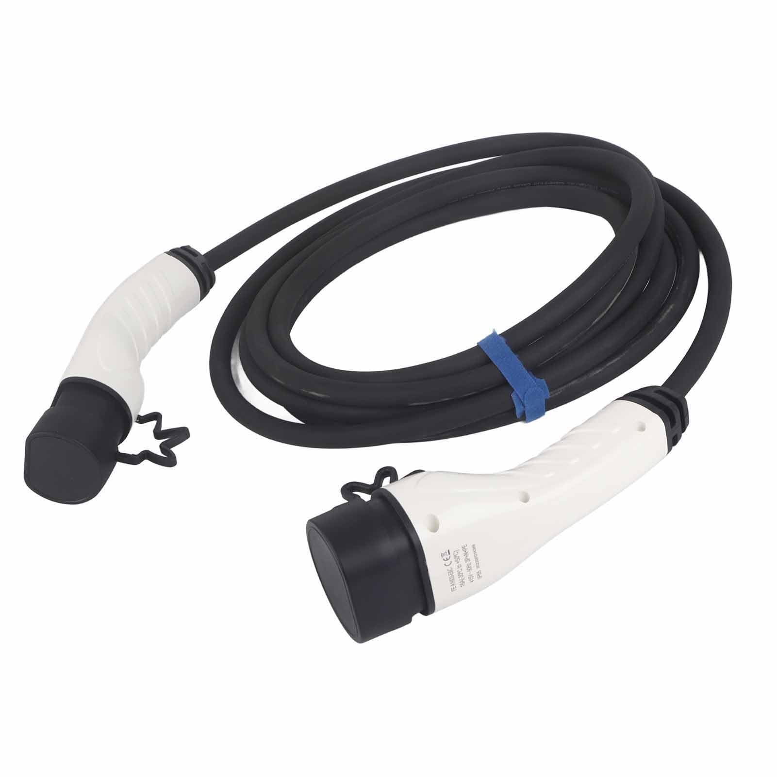 Kabel do ładowania Pojazdu Elektrycznego 415 V, 11 KW, 5 M, Wtyczka Samochodu Elektrycznego Typu 2, ładowarka o Dużej Wytrzymałości z Certyfikatem CE TUV UKCA, Idealna do Pojazdów Marki