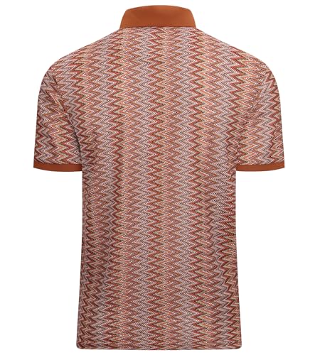 Alex Vando Mens Lace Polo Shirts Fashion Vibrant Short Sleeve Casual Shirts for Men
