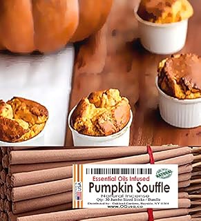Oakland Gardens Premium Jumbo Hand Dipped Incense Sticks, You Choose The Scent. 30 Huge Sticks Pumpkin Souffle (Pumpkin Souffle)