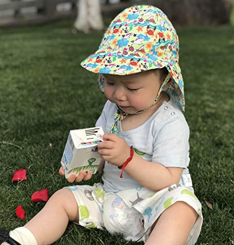 Boomly Baby Zonnehoed voor kinderen, UV50 + bescherming voor de zomer, vissen, strandhoed, opvouwbaar, Beach Cap met… - Image 4
