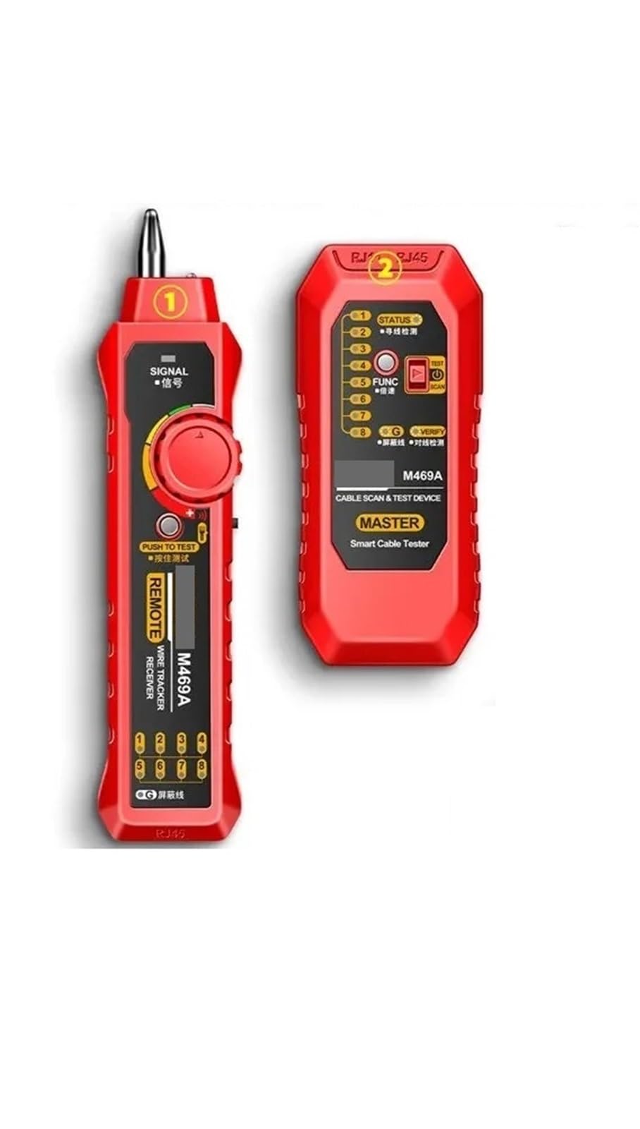 Mthckxjbsuz Rosso Cable Tracker, Network Cable Finder Rj45 Rj11 Lan Tester Anti-Interference Testing Instrument Repair Tools