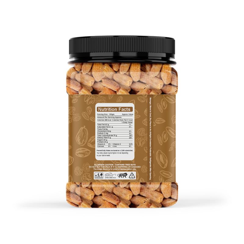 Image of HIMANSHI HERBALS Premium Dried Dates (Dry Date) Natural Soft Chewy Dates Dry Fruit,No Sugar Added, Rich in Fiber Healthy snacks
