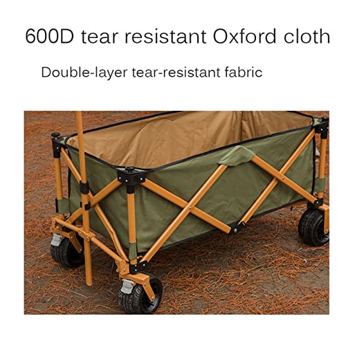 Carro útil plegable exterior 600D Oxford con asa ajustable y ruedas giratorias para camping y picnic miniatura 3