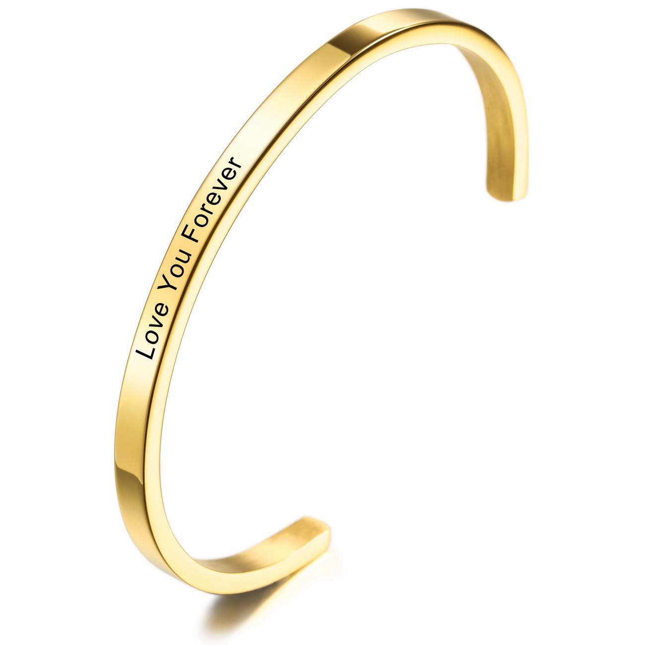 MeMeDIY Pulsera Personalizada Grabado Nombre Identificación de Identificación Personalizado para Hombres Mujeres Niñas Niños Brazalete Ajustable de Acero Inoxidable Resistente Al Agua 4 mm de Ancho