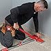 ROBERTS 10-254 23-1/2 Foot Power-Lok Carpet Stretcher Kit with 17 Locking Positions and 18 Inch Tail Block with Wheels, Including Wheeled Carrying Case , Red
