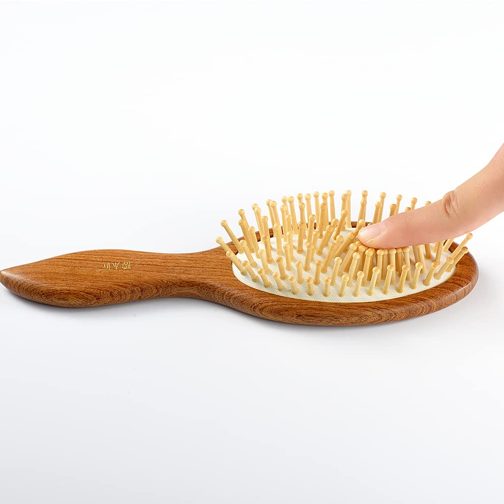 TAN MUJIANG Spazzola per capelli Iroko legno cuoio capelluto massaggio YM