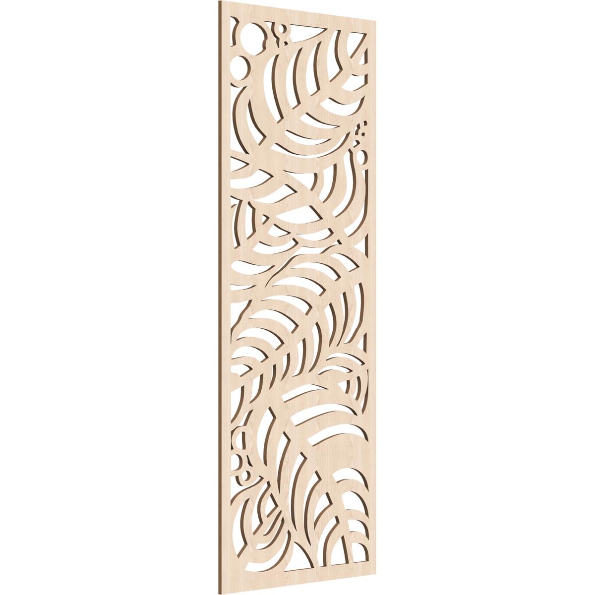 Mills Decorative Pierced Fretwork Wood Wall Panels, 25 3/8"W x 64 3/8"H x 3/8"T, Red Oak