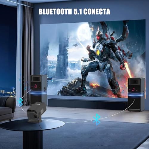 Projetor Portátil HY320 Mini com Wi-Fi 6 e Bluetooth 5.1 Suporte 4K HD Android 13 160 ANSI Lumens Vi