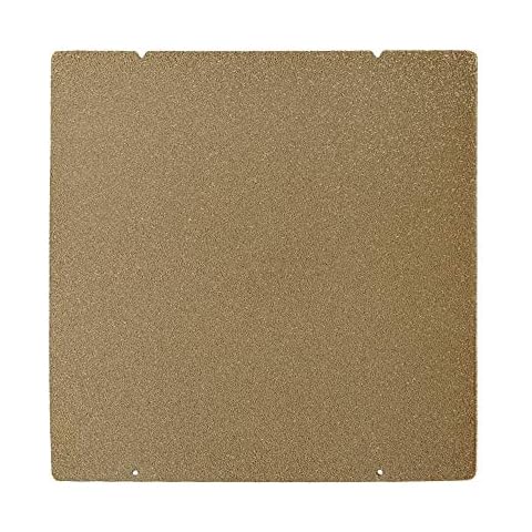 BCZAMD Prusa MK4 I3 MK3 MK52 Gold Double Sided Textured PEI Spring Steel Sheet Powder Coated PEI Build Plate for Prusa i3/Aquila pro/CR6 SE MK2.5S MK3 MK3S, 253.8 x 241MM Cover