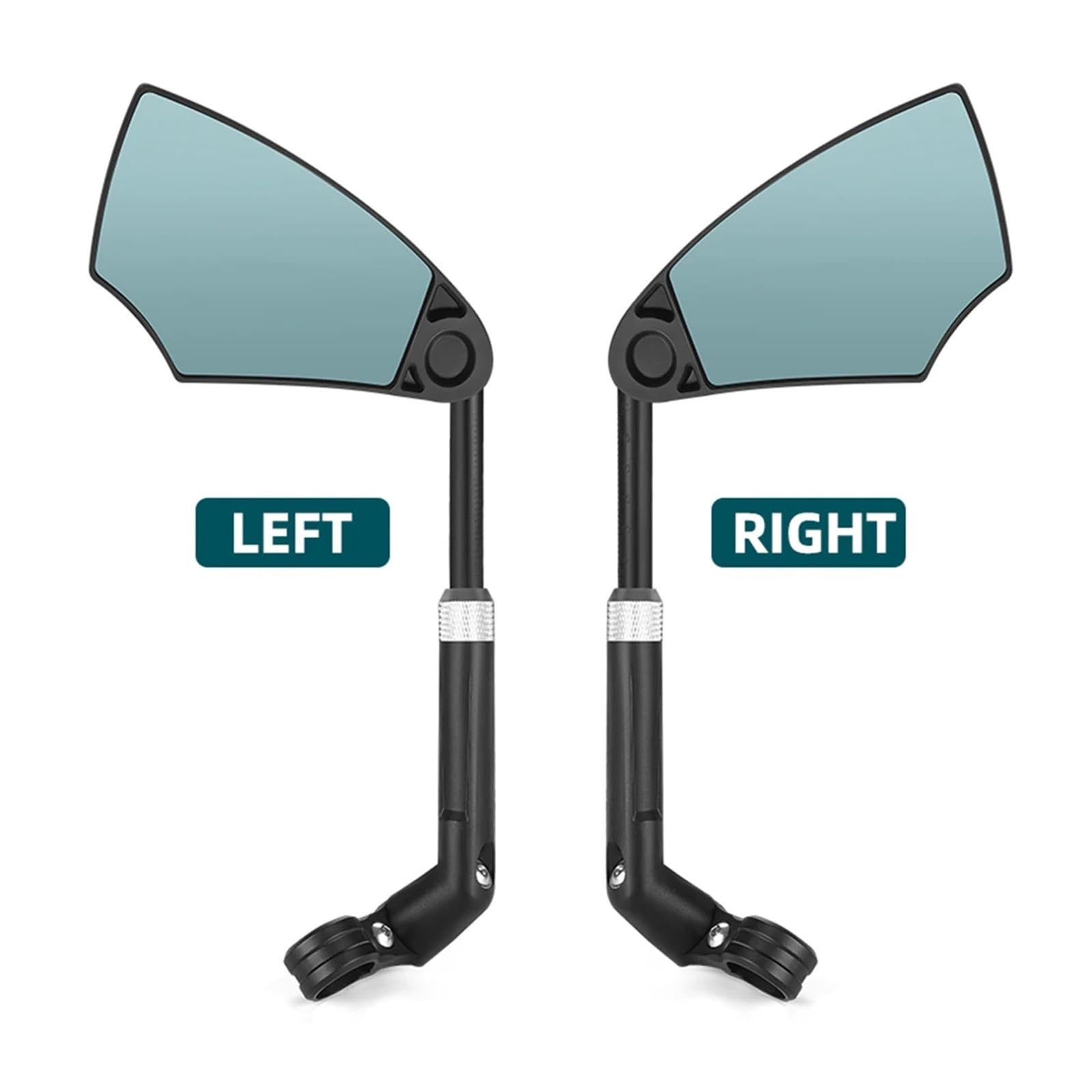 Specchietto retrovisore for Bicicletta antiriflesso, antideflagrante, con Rotazione a 360 Gradi, Compatibile con Monopattino Elettrico(Left And Right)