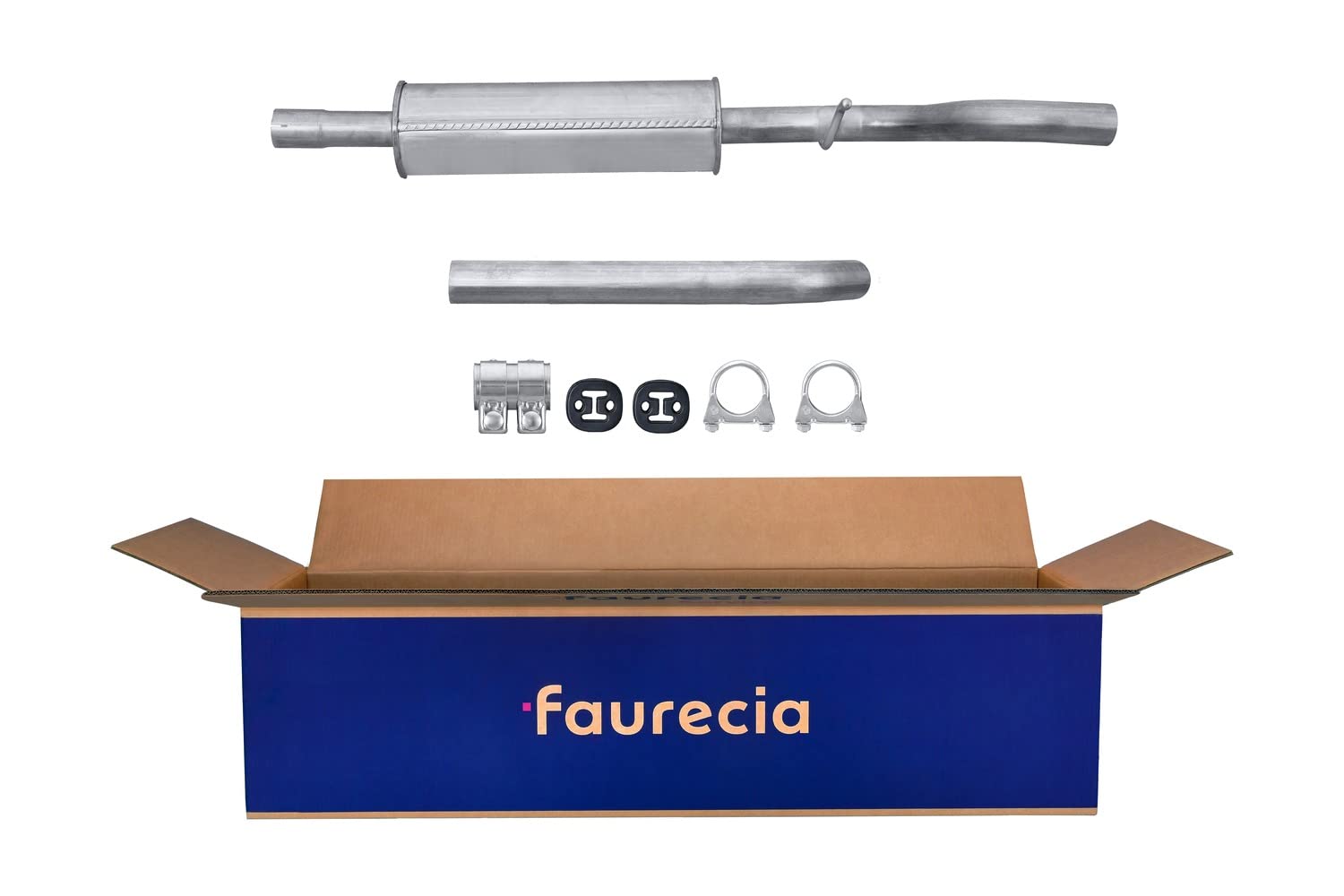 HELLA 8LB 366 020-051 Vorschalldämpfer - Easy2Fit® Kit - vorne - zweiteilig - Set mit Anbauteilen - für u.a. VW GOLF VI | 8LB 366 020-051 passend für A3 Altea Leon
