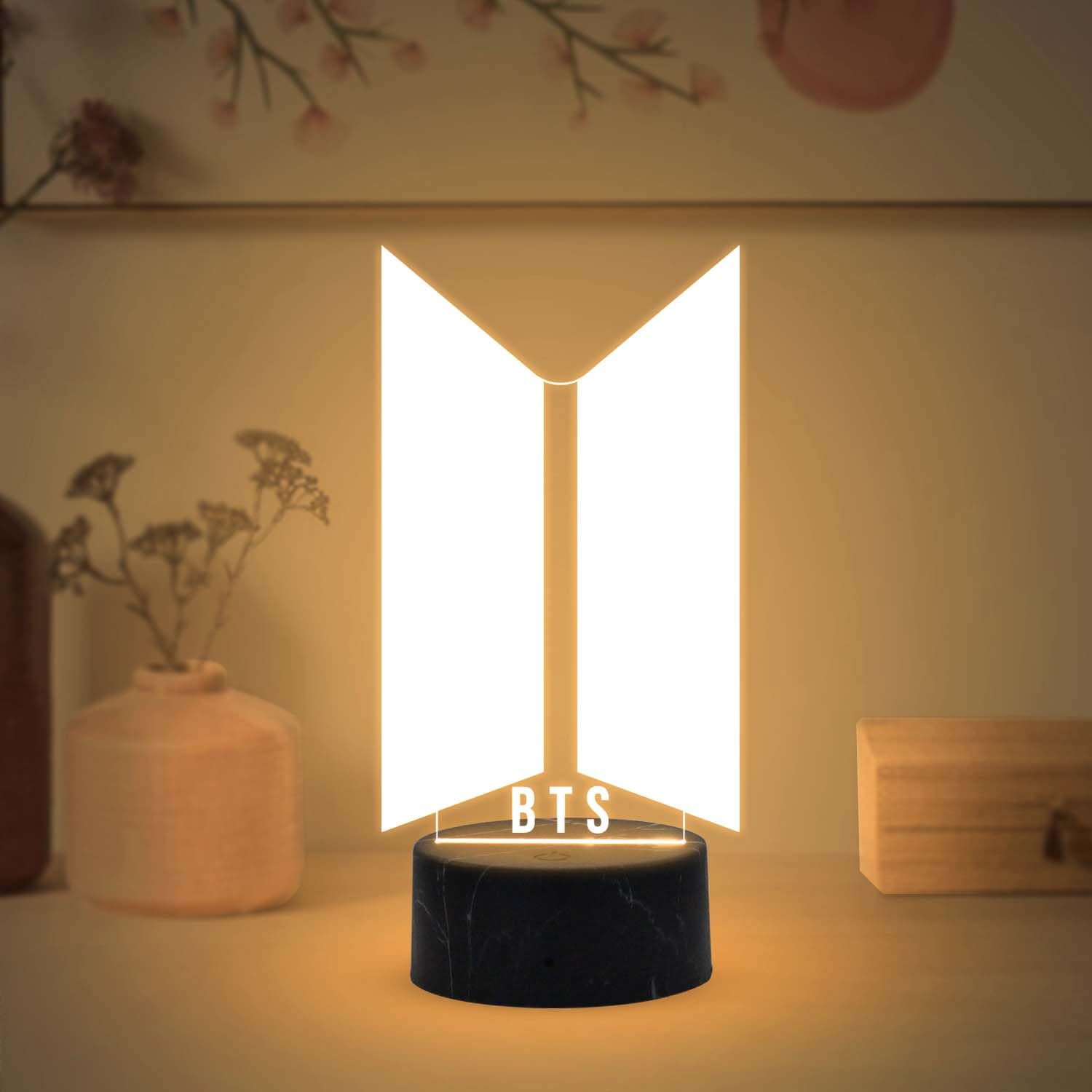 Gift Me Bazar 3D Illusion Kpop BTS Bangtan Boys Led Lamp with Warm White Light & USB Powered | Gift for BTS Army Lover | Birthday Gift for Girls Boys | Bedroom Decor Light