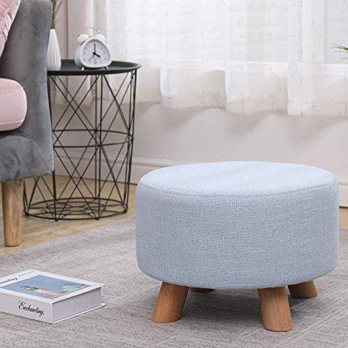 Repose-Pieds Tabouret Bas : Manque de Siège ? Solution Ronde Bleue avec Couvercle - 5
