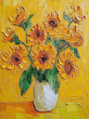 Broderie diamant tournesol 5D kit complet grand format pour mur vide 80x110cm