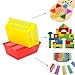 FGXY 14pcs Aufbewahrungskörbe aus Kunststoff, bunte Aufbewahrungsablagen, Schreibwaren Aufbewahrungskorb, Plastik Kleine Aufbewahrungskörbe für Schränke, Küchen Desktops, und Büros