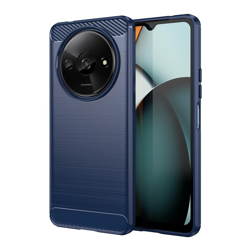 Image of Basic Case for Mi Redmi A3 / A3X / Poco C61 (Carbon Fibre Blue)