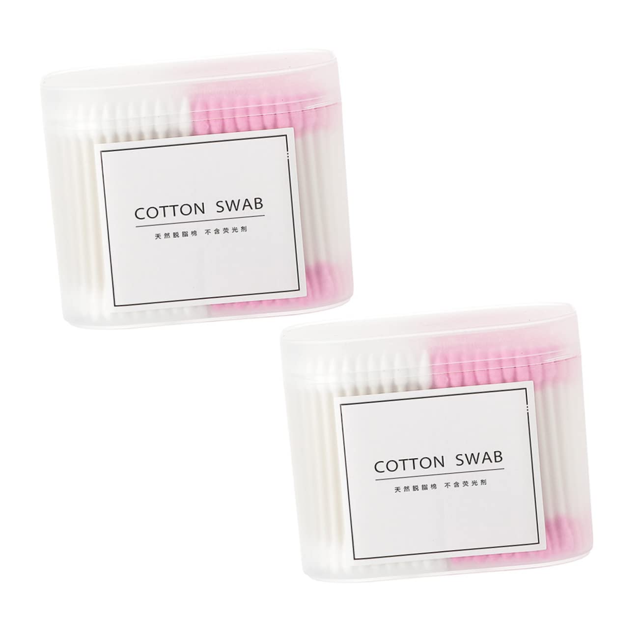 Healeved Bulk Cotton Balls for Face 2 Pack of 600 Cotton Buds Makeup Removal Craft Double Head Gentle on Skin