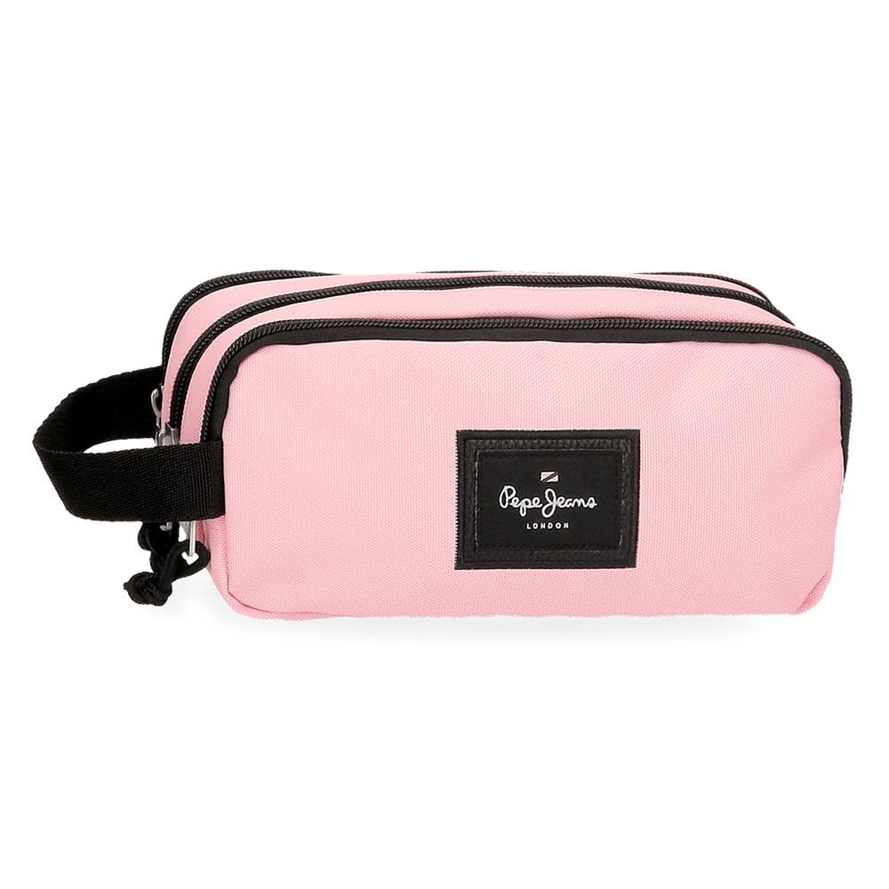 Pepe Jeans Aris Colorful Estuche Triple Rosa 22x10x9 cms Poliéster by Joumma Bags