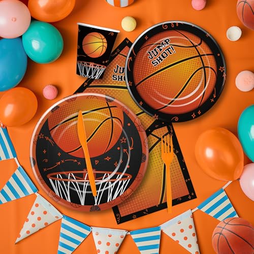 Save 50% on Basketball Party Supplies - Plates, Cups, Banner & More