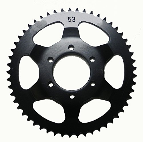 Steel Rear Sprocket Compatible with Yamaha Moto-X TT 225 1999-2000/ TT-R 225 2001-2004/ XT 225 1992-2007 53 Teeth RSY-065-53