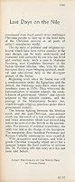 Last Days on The Nile B0006D7T3M Book Cover