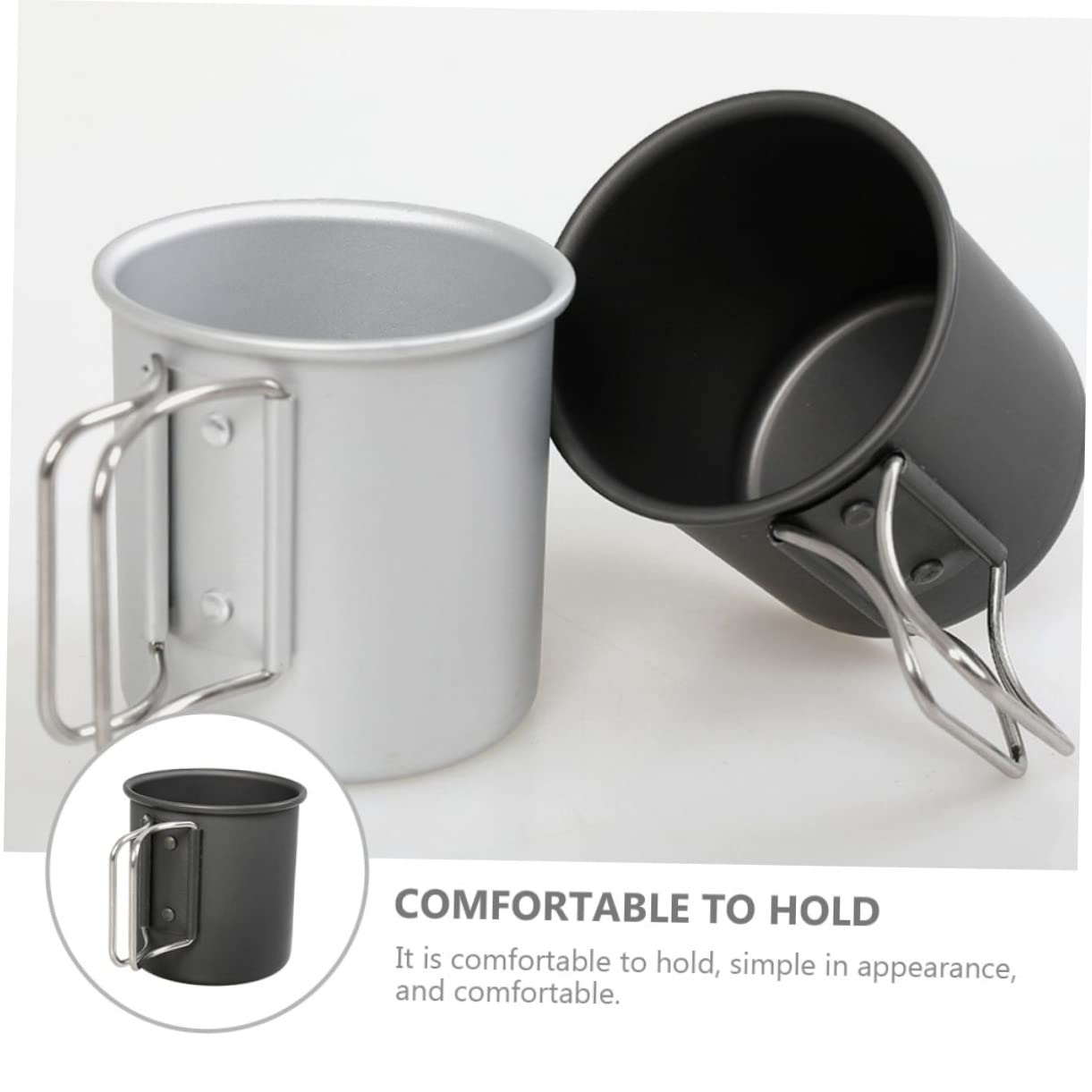BESPORTBLE 3pièces Tasse Pliable Aluminium Pour Camping Mug Pratique Pour Café Et Thé Plein Air Pour Activités Extérieur