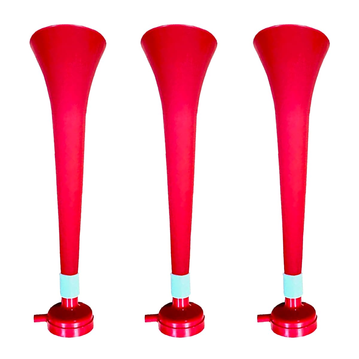 FUN FAN LINE - Pack 3 Vuvuzelas de Plástico Resistente. Trompetas de Animación para Fútbol, Eventos Deportivos y Fiestas. Bocina Ruido Extremo 120 DB. Cotillón para Aficionados — view 7