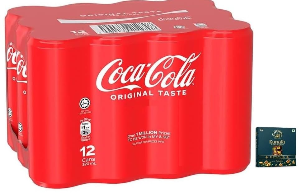 Coca-Cola Original Taste Carbonated Soft Drink, 12 Cans Pack, 320ml Each (Product Of USA)-image-38