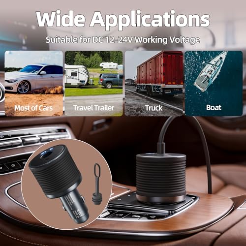 Image of Starlink Mini Car Adapter with Step Up Booster, Starlink Mini Cigarette Lighter Power Adapter with Switch Aluminum DC Female Plug 12V-24V Power Converter to 30V 2A