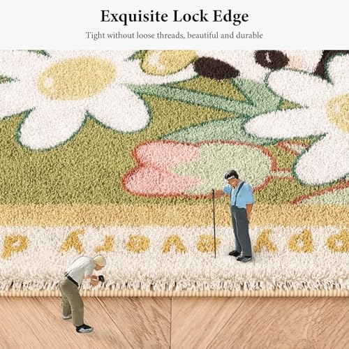 Tapete floral ergocar anti-deslizante para dormitorio miniatura 3