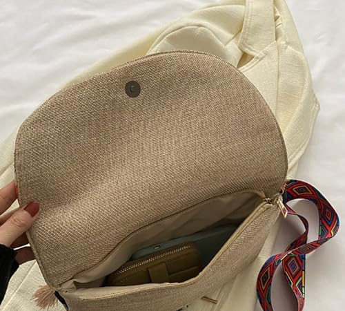 Bucket Bag Niche Design Bohemian Ethnic Style Crossbody Bag Commuter Canvas Shoulder Bag For Women2