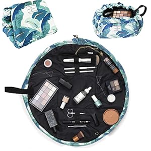 The Flat Lay Makeup Bag – Travel Make Up Organiser for Cosmetics, Eyeshadow, Make-Up Brushes, Lipstick & Tools…
