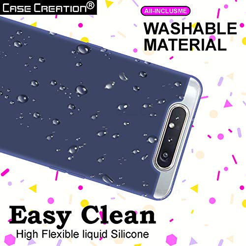 Image of Case Creation Luxurious OG Series for Samsung Galaxy A90 Case Cover,Anti-Dirty Slim Case Frosted Matte Cute Candy TPU Raised Bezel (Splash of Color) Back Cover for Samsung A90 -Navy Blue