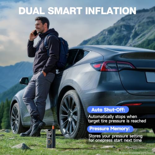 OlarHike Tire Inflator Portable Air Compressor, Cordless Electric Bike Pump photo 11