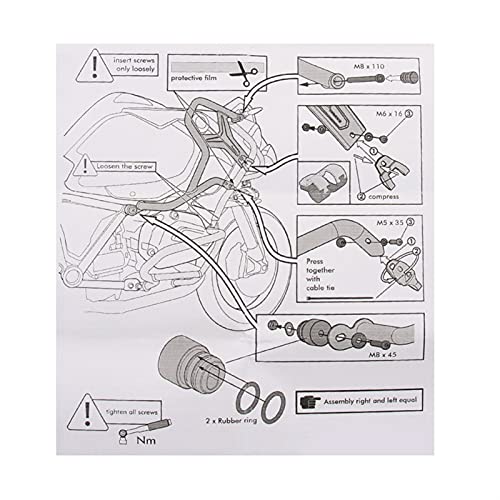 WQSM R 1200 GS Crash Bar Protezione Motore Telaio