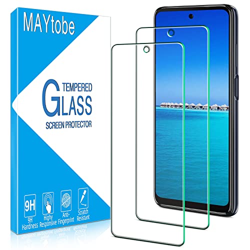 MAYtobe [2 Pack Designed For Motorola Moto G 5G (2022) Tempered Glass Screen Protector Bubble Free Case Friendly Easy to Install