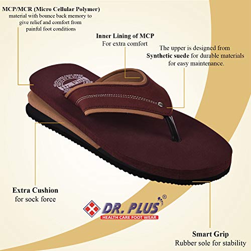 Image of DR PLUS Women's Healthcare, Diabetic and Orthopedic Light Weight MCR /MCP Footwear /Sandals /Slipper /Chappal