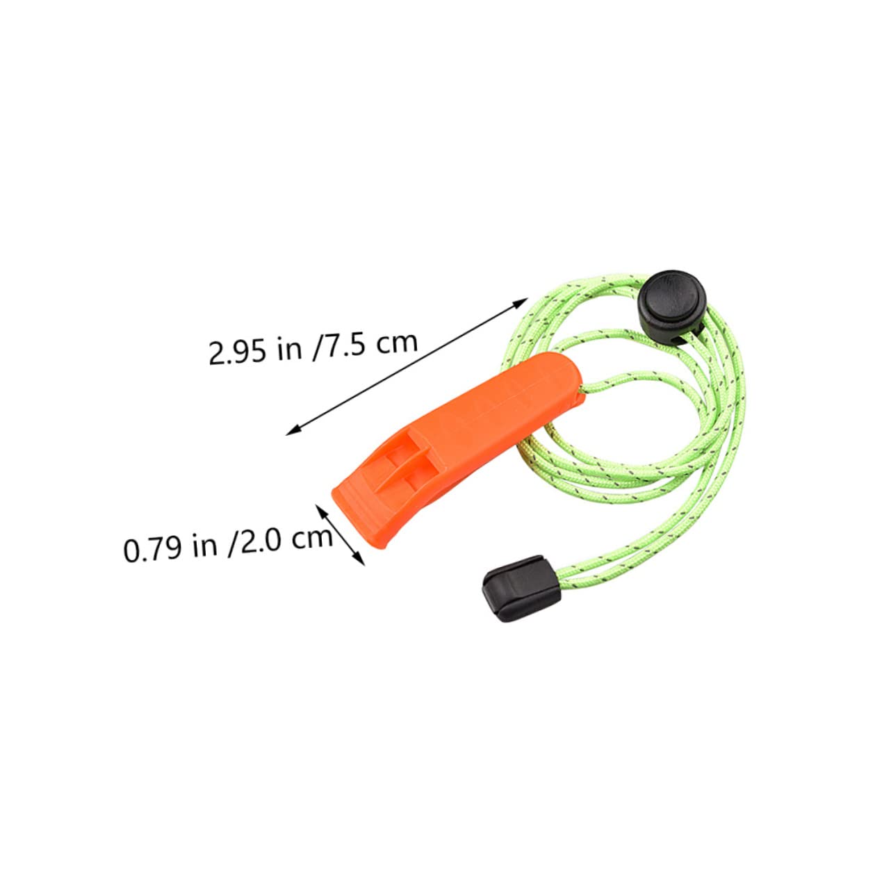 Toyvian 1set Outdoor Emergency Whistles Lightweight Plastic Survival Whistles with Lanyard for Hiking Camping Fishing and Activities 5pcs