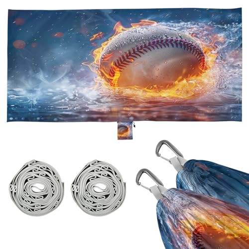 Takiito Firing Baseball Hammock 330 lb Capacity Travel Camping Hammock with Tree Straps, Portable Lightweight for Outdoor Beach Backpacking Backyard Patio