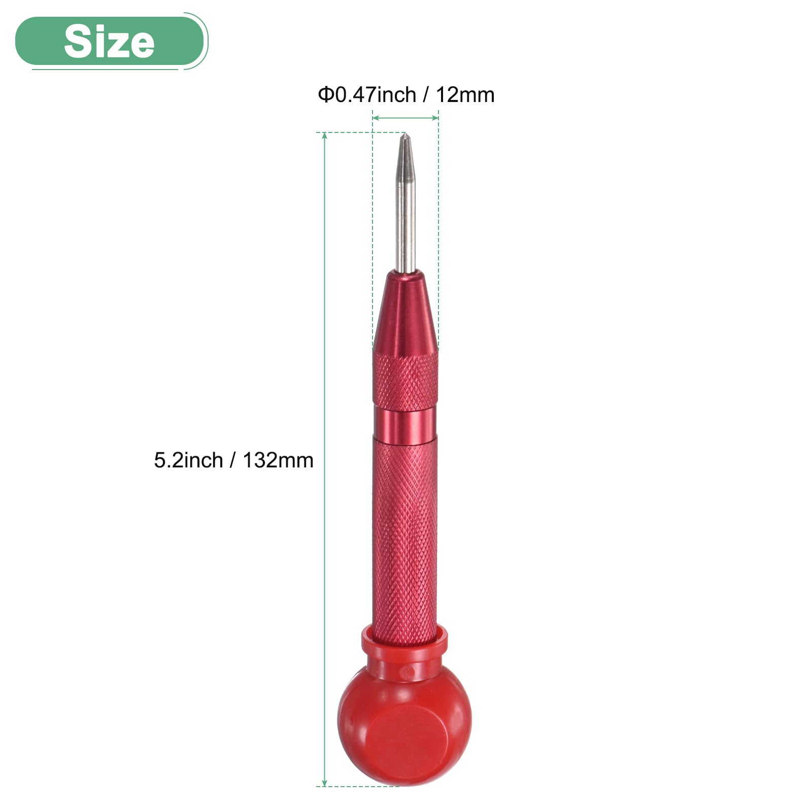 M METERXITY 1-Pack Automatic Center Punch - Image 3