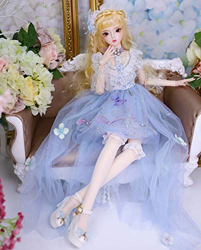 Aongneer BJD Dolls Collector Dolls 1/3 bjd Doll, Rotatable Joints Made to Move Doll with Gorgeous Doll Clothes and Wig, Look Like Fashion Fairy Dolls Valentine's Day Gifts-Rainie
