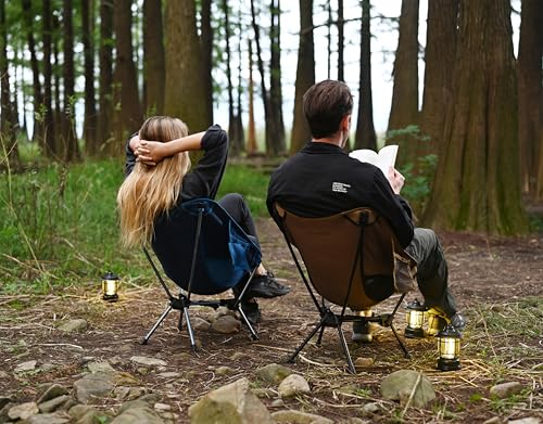 Image of MARCHWAY Lightweight Folding Camping Chair with Spring Lock, Stable Compact Portable for Outdoor Camp, Travel, Beach, Picnic, Festival, Hiking, Backpacking (Lowback Khaki)