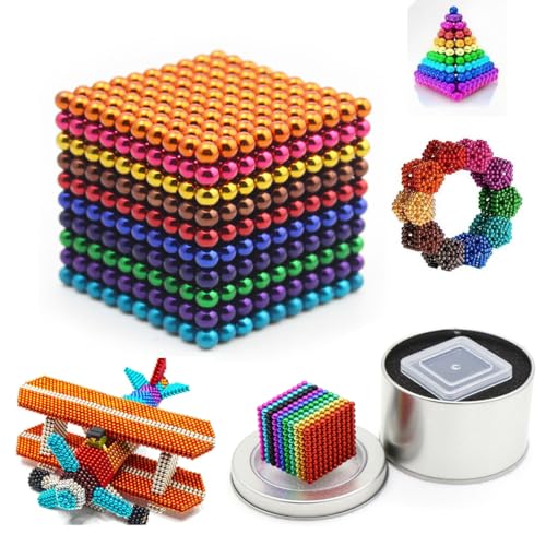 1000pcs Magnetic Fidget Toy, Adult Only DIY Building Sculpture Set, Stress Relief Focus Toy, Office...