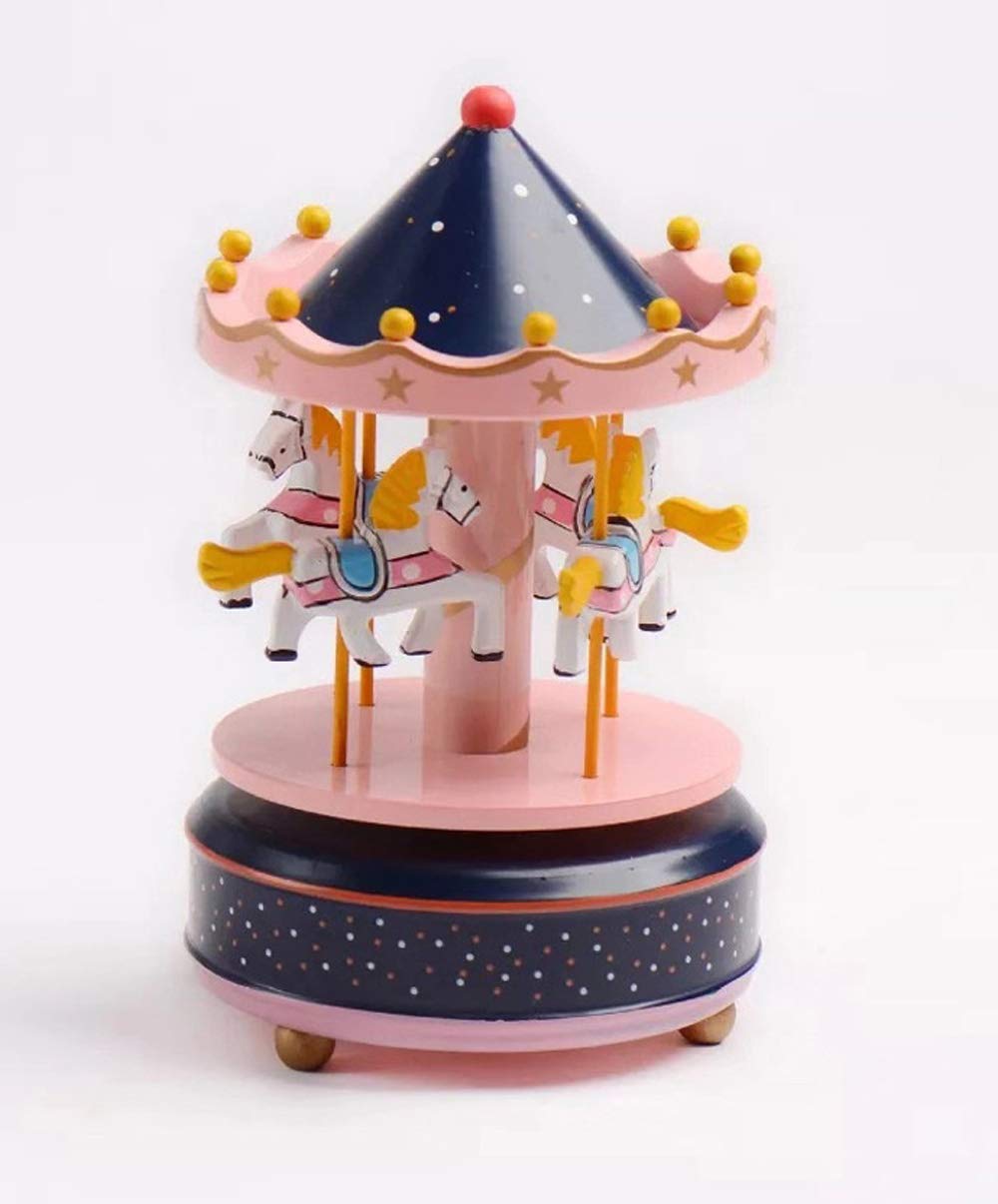 メリーゴーランド オルゴール ピューターオルゴール メリーゴーランド 24 レッド ~星に願いを