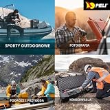 PELI 1535 Air lekka walizka ochronna na kółkach z wyposażeniem do aparatu, odporna na wodę i kurz, pojemność 27 l, system podziału TrekPak (możliwość dopasowania), kolor: czarny